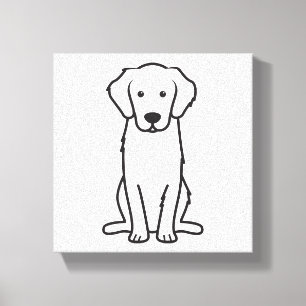 Toile Dessin animé de Golden Retriever