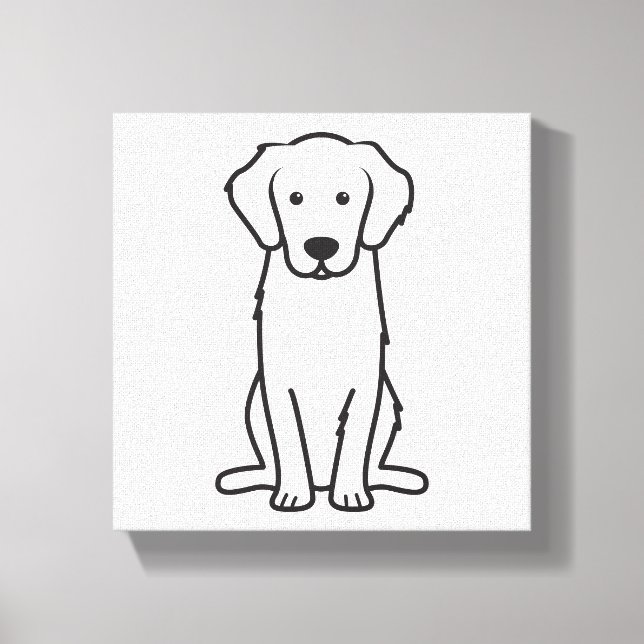 Toile Dessin animé de Golden Retriever (Recto)