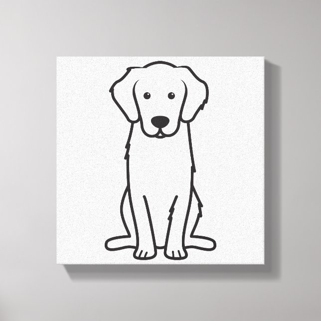 Toile Dessin animé de Golden Retriever (Recto)
