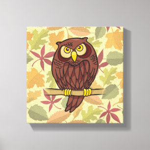 Toile Dessin animé de hibou
