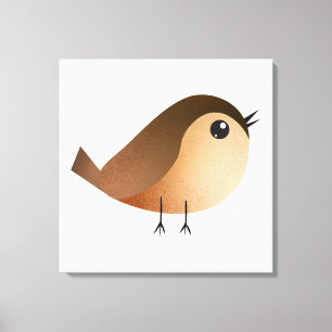 Toile Dessin animé d'oiseau moineau