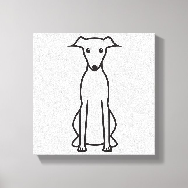 Toile Dessin animé Whippet Dog (Recto)