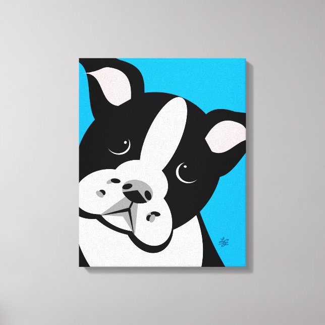 Toile Dessin Boston Terrier Canvas Imprimer (Recto)