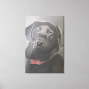 Toile Dessin de charbon de "Black Labrador Retriever"