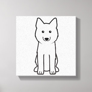 Toile Dessin de Chien Sibérie Husky