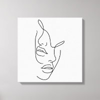 Dessin de ligne de beauté de visages