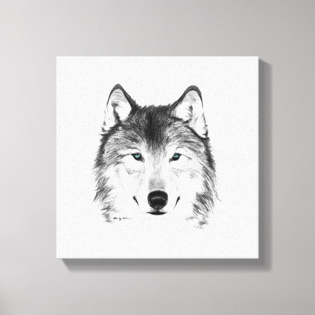 Toile Dessin de loup, Graphite (Recto)