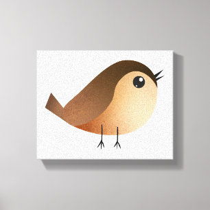 Toile Dessin d'Oiseau de Bruant
