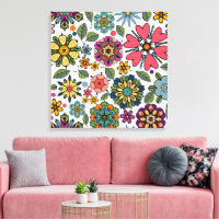 Dessin floral rétro moderne, motif sans couture, a