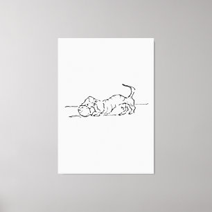 Toile Dessin humoristique en ligne de chien saucisse