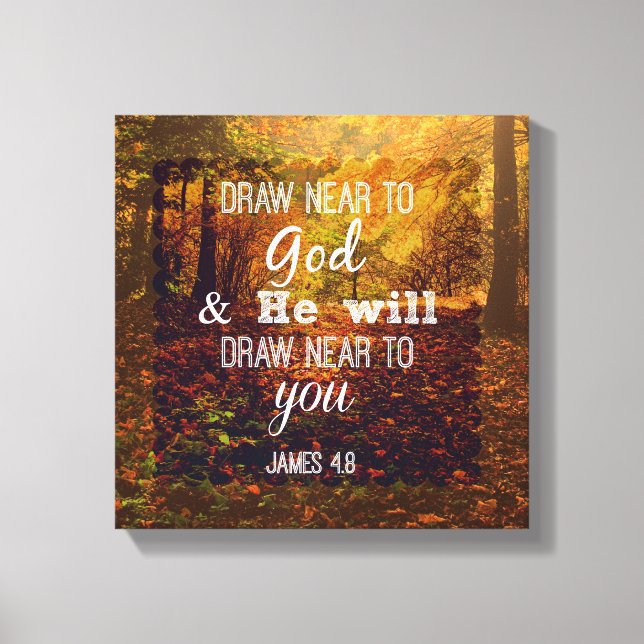 Toile Dessin Proximité de Dieu Bible Verse (Recto)