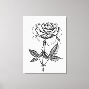 Toile dessin rose
