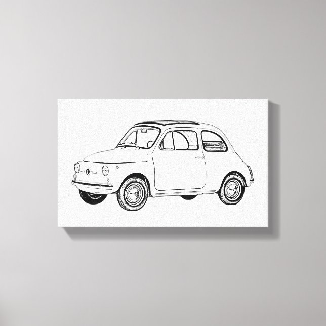 Toile Dessin Topolino 500 noir et blanc (Recto)
