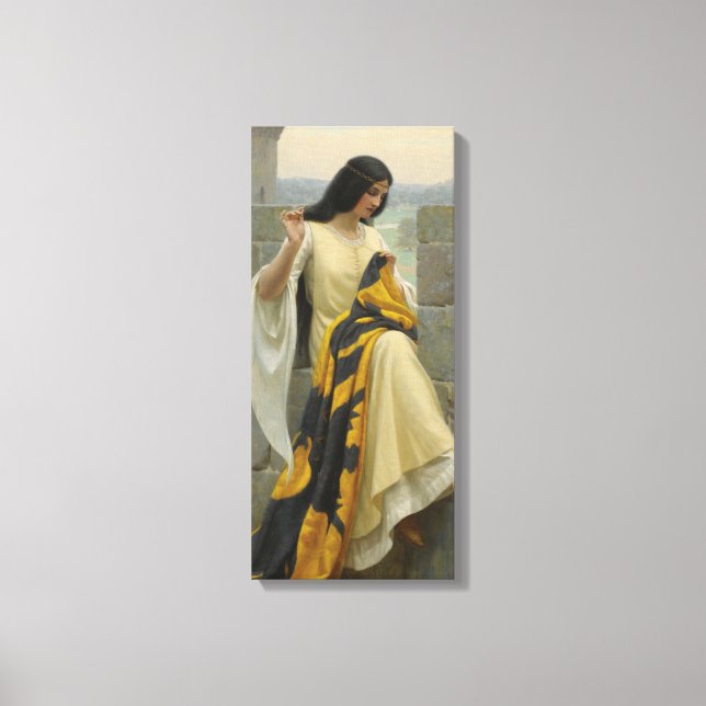 Toile Dessiner le drapeau standard (Femme médiévale) (Recto)