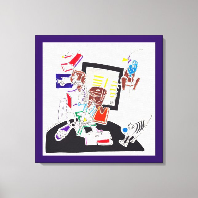 Toile Dessins de nuit et de sieste Le chat regarda Tasma (Recto)