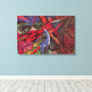 Toile Destins des animaux de Franz Marc, Art cubiste vin