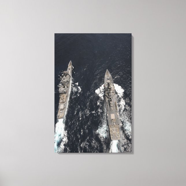 Toile destroyer de missiles guidés USS Gridley (Recto)