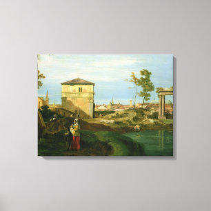 Toile Détail de 'Capriccio avec des motifs de Padua