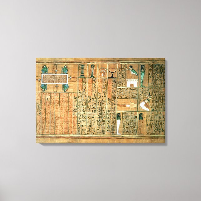 Toile Détail montrant le défunt et son Ba (Recto)