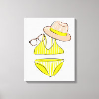 Détendez-vous au soleil - maillot de bain jaune