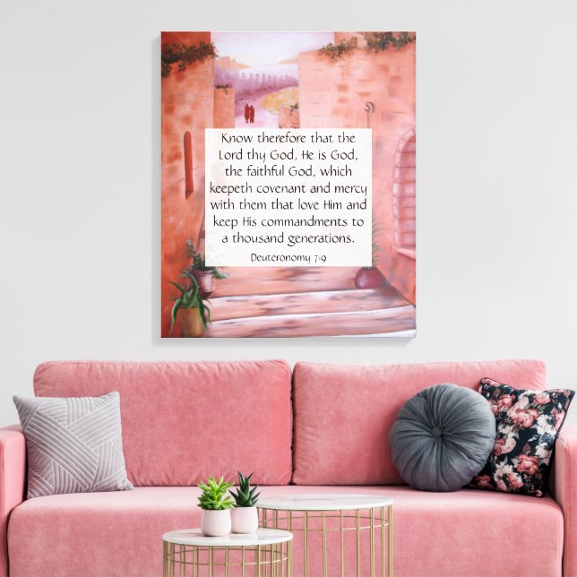Toile Deutéronome 7:9 (Insitu(Salon))