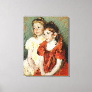 Toile Deux adorables jeunes filles (par Mary Cassatt)