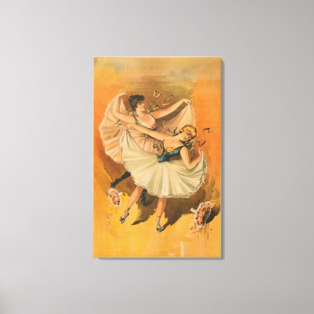Toile Deux affiches théâtrales de Ballerinas (Recto)