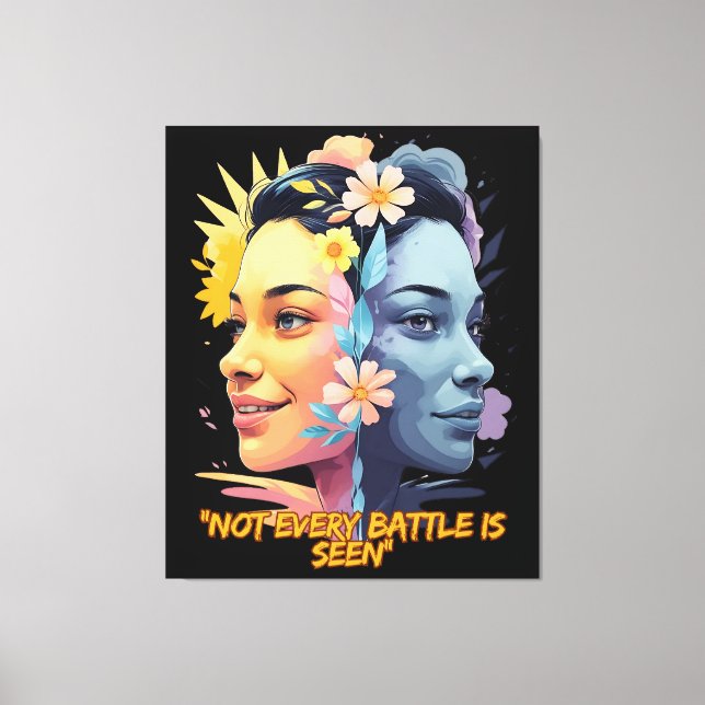 Toile Deux côtés de l'esprit - On ne voit pas toutes les (Recto)