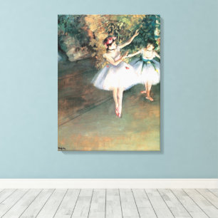 Toile Deux danseurs sur scène par Edgar Degas, Art Vinta