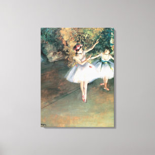Toile Deux danseurs sur scène par Edgar Degas, Art Vinta