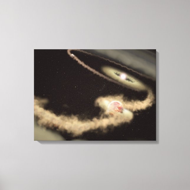 Toile Deux Exoplanètes Géantes De Gaz Orbitant Une Jeune (Recto)