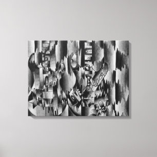 Toile Deux guitares au crayon