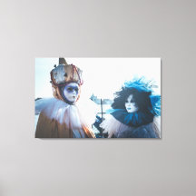 Deux masques de carnaval à Venise, Italie