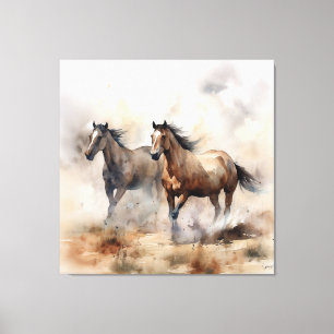 Toile "Deux moutardes sauvages" Aquarelle occidentale Du