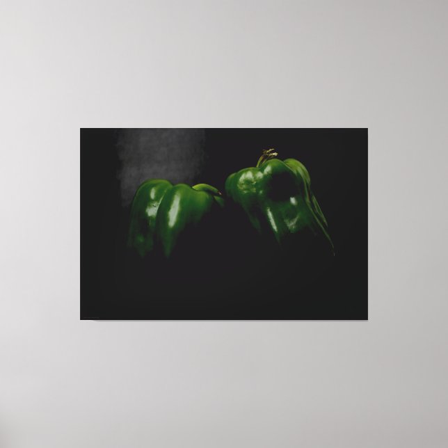 Toile Deux poivrons verts 60x40 (150x100cm) waccna (Recto)