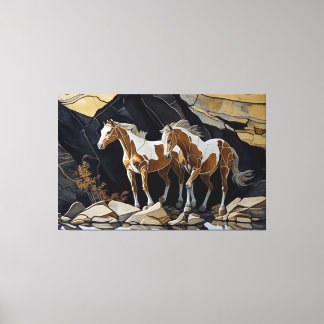 Toile Deux tuyaux se promener sur les rochers Artwork Ca