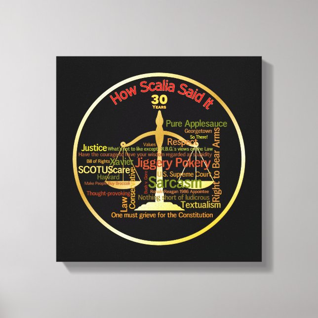 Toile Devis de la Cour suprême Antonin Scalia - Avocat (Recto)