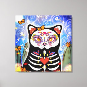 Toile Dia De Los Muertos
