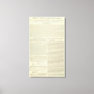 Toile Diagramme physique de l'Océan Atlantique