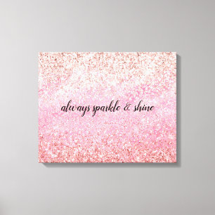 Toile Diamants roses Glam Glitzy Parties scintillant