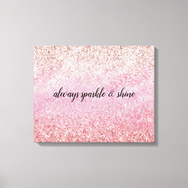 Toile Diamants roses Glam Glitzy Parties scintillant (Recto)