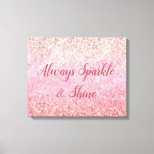 Toile Diamants roses Glitterie Glam