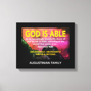 Toile DIEU EST CAPABLE   Éphésiens 3:20