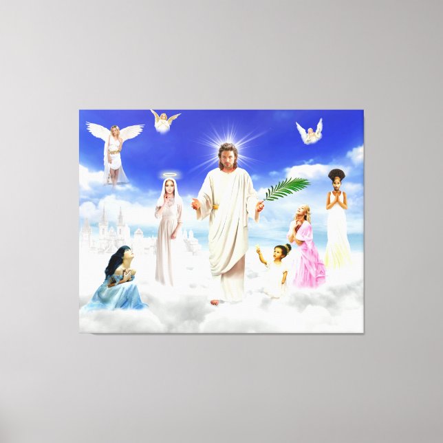 Toile Dieu Jésus Bible Angel Chrétienté religion Pâques (Recto)