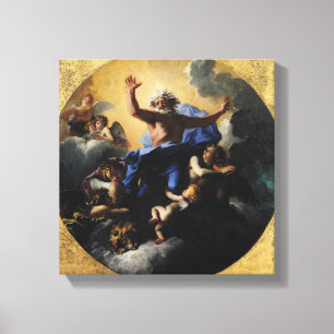 Toile Dieu le père porté par des anges