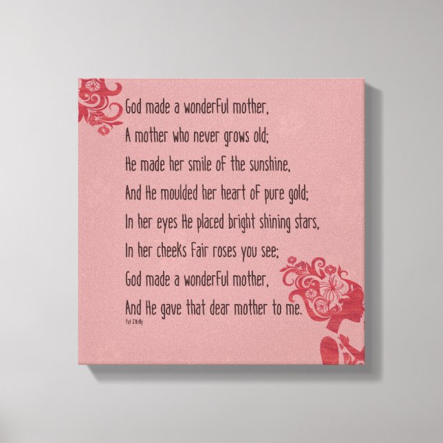 Toile Dieu m'a donné cette Mère (Recto)