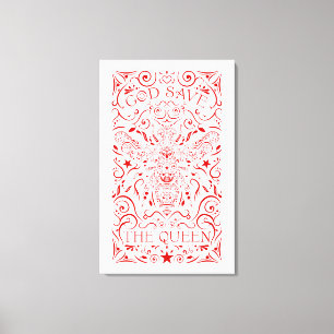 Toile dieu sauve la reine abeille