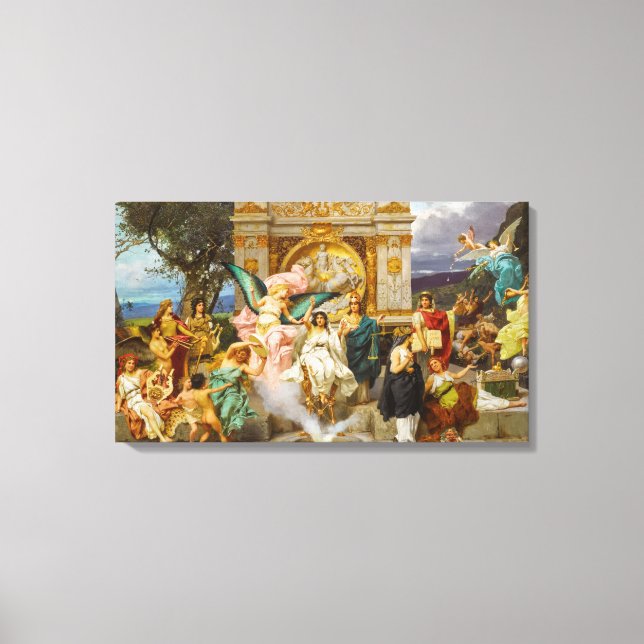 Toile Dieux et déesses grecs antiques sur le Mont Parnas (Recto)