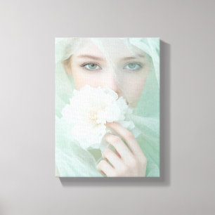 Toile Digital Face Art - Portrait Abstrait futuriste