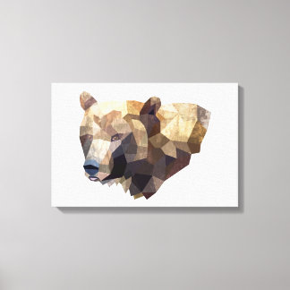 Toile d'illustration géométrique de l'ours